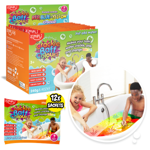 ZIMPLI CRACKLE BAFF COLOURS - FOIL BAG - 20G - 12 COUNT CDU (RRP £1.00)