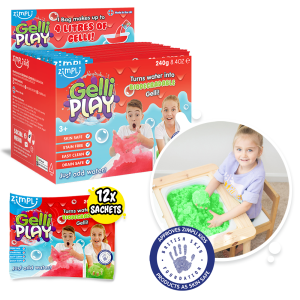 ZIMPLI GELLI PLAY - FOIL BAG - 20G - MIXED COLOURS - RED & GREEN - 12 COUNT CDU (RRP £1.00)