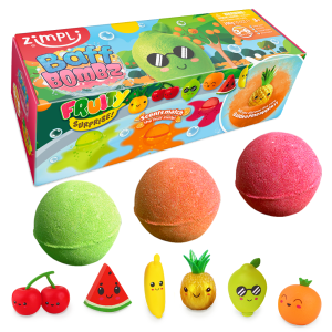 ZIMPLI BATH BOMB SURPRISE – 3 PACK – FRUITY – 15 COUNT CASE (RRP £9.99)
