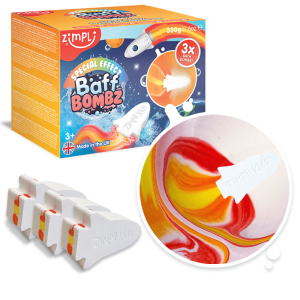 ZIMPLI ROCKET FLAME SPECIAL EFFECT BAFF BOMBZ - 3 BATH PACK - 8 COUNT INNER (RRP £9.99)