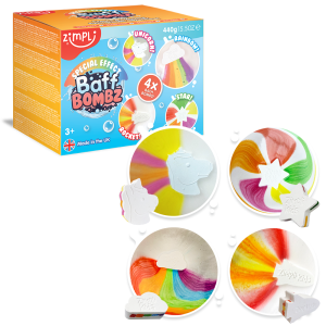 ZIMPLI SPECIAL EFFECT BAFF BOMBZ - 4 BATH PACK - 8 COUNT INNER (RRP £12.99)