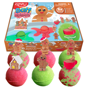 ZIMPLI CHRISTMAS BAFF BOMBZ – GINGERBREAD SURPRISE! – 6 PACK - 12 COUNT CASE (RRP £14.99)