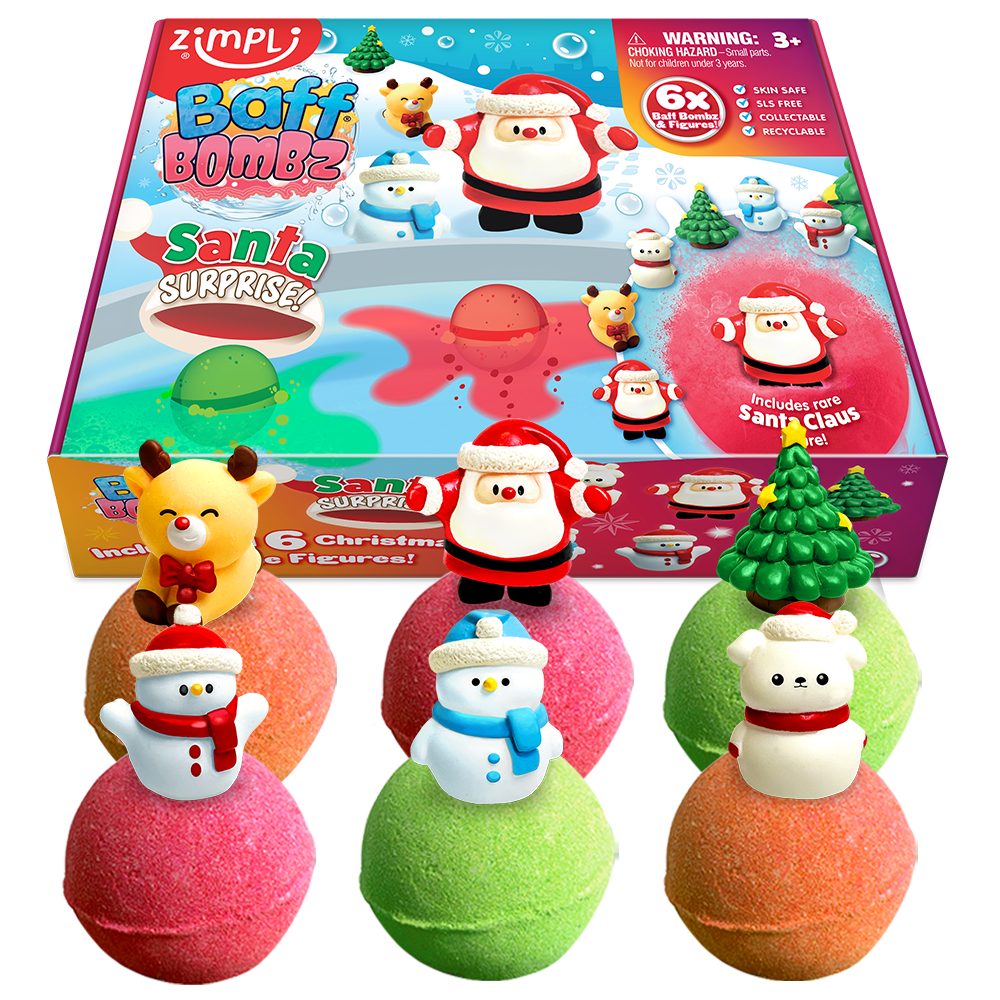 ZIMPLI CHRISTMAS BAFF BOMBZ – SANTA SURPRISE! – 6 PACK - 12 COUNT CASE (RRP £14.99)