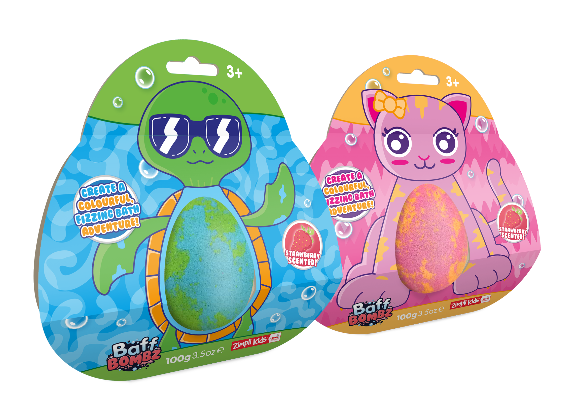 ZIMPLI ANIMAL BAFF BOMBZ - CAT & TURTLE - 20 COUNT CASE (RRP £1.99)