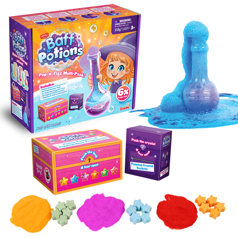 ZIMPLI BAFF POTIONS - POP N FIZZ MULTIPACK - 6 USE - 12 COUNT CASE (RRP £14.99)