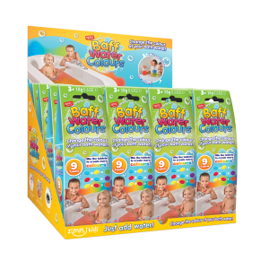 ZIMPLI BAFF WATER COLOURS - 3 x 3 PACK - MIXED COLOURS - RED, YELLOW & BLUE - 16 COUNT CDU (RRP £2.99)