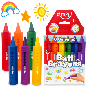 ZIMPLI BAFF CRAYONS - 6 PACK - 16 COUNT INNER (RRP £4.99)