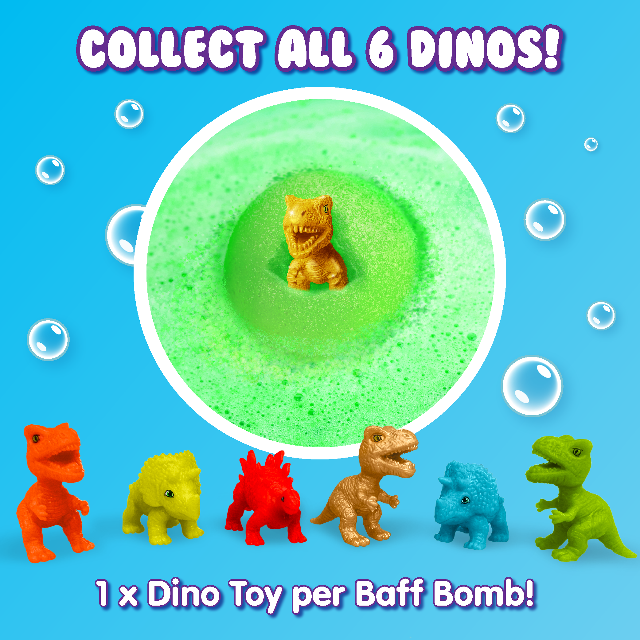ZIMPLI BAFF BOMBZ – DINO SURPRISE! – 6 PACK - 12 COUNT CASE (RRP £14.99) - Image 2