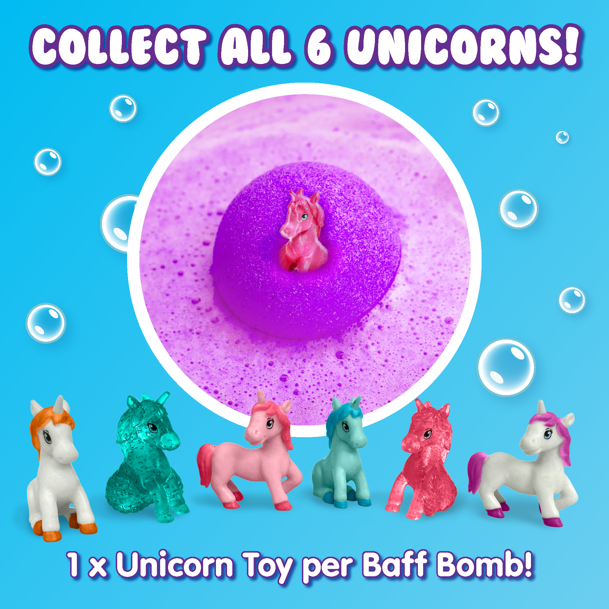 ZIMPLI BAFF BOMBZ – UNICORN SURPRISE! – 6 PACK - 12 COUNT CASE (RRP £14.99) - Image 2