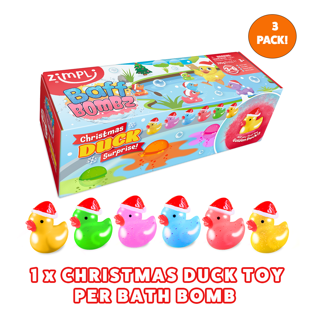ZIMPLI BATH BOMB SURPRISE – 3 PACK – CHRISTMAS DUCKS – 15 COUNT CASE (RRP £9.99) - Image 5