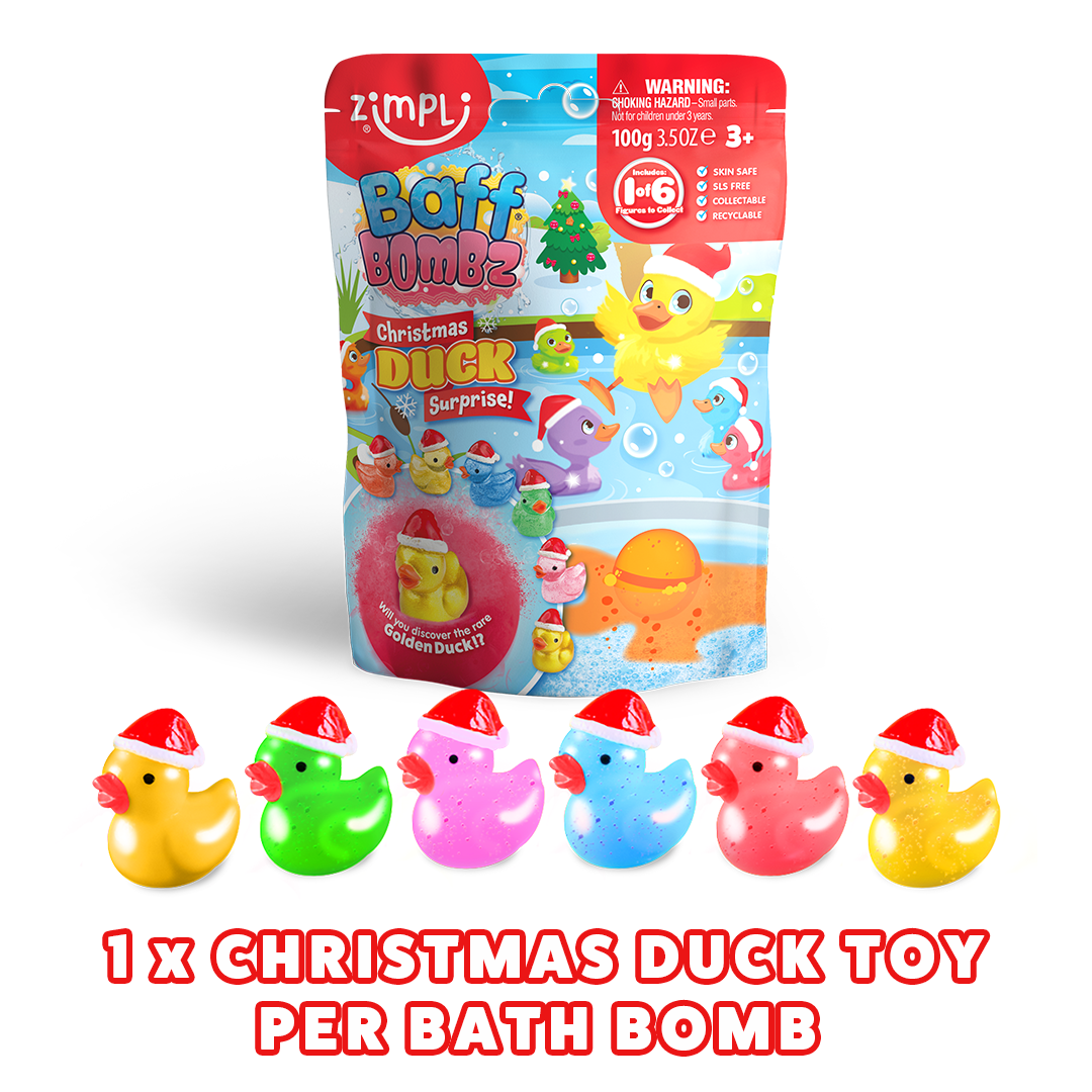 ZIMPLI CHRISTMAS BAFF BOMBZ – DUCK SURPRISE! – 24 COUNT CASE (RRP £4.99) - Image 2