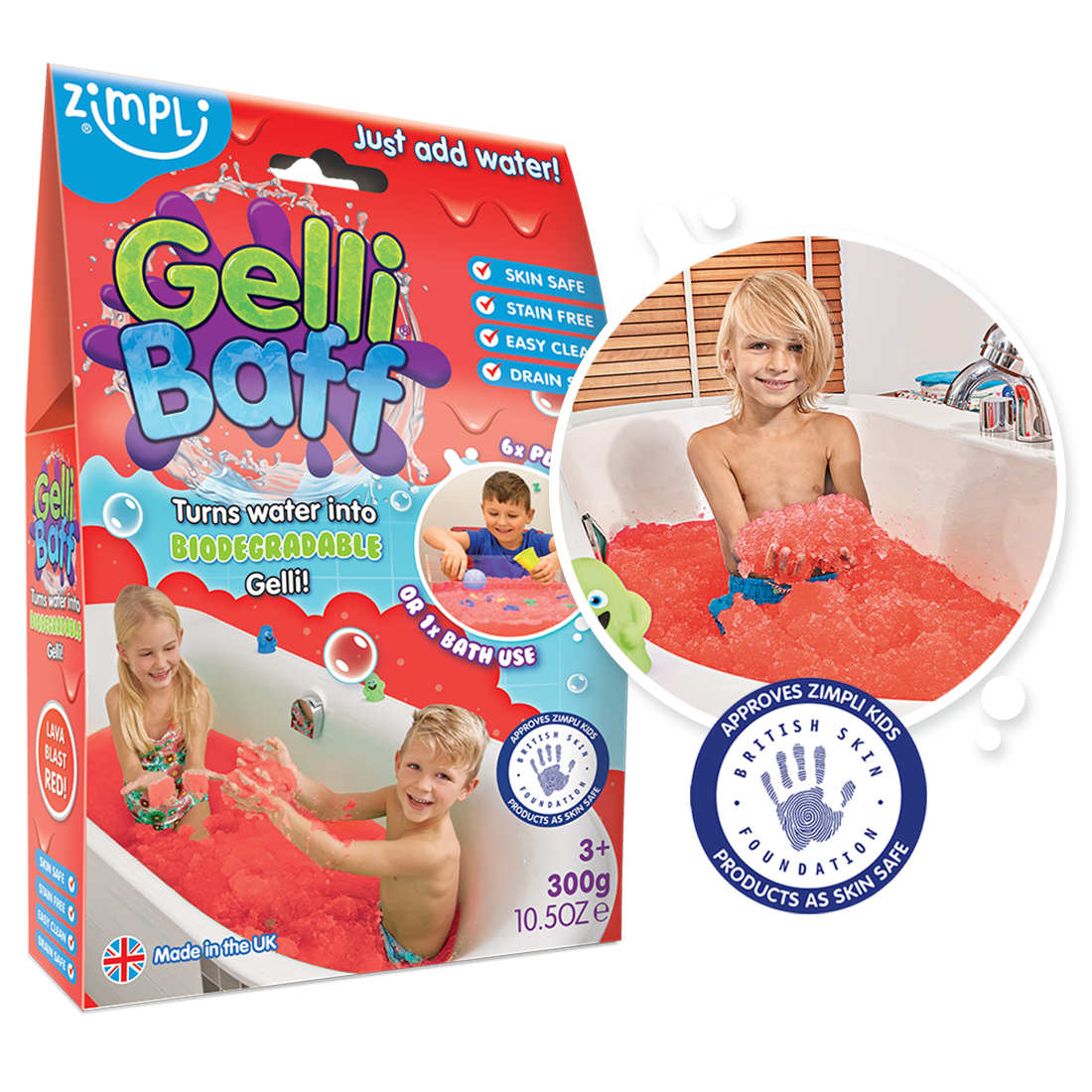 ZIMPLI GELLI BAFF MIXED COLOURS - RED & BLUE - 12 COUNT CDU (RRP £4.99) - Image 4