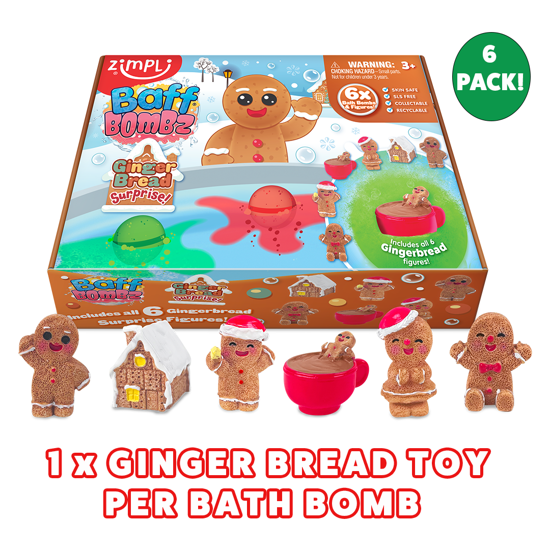 ZIMPLI CHRISTMAS BAFF BOMBZ – GINGERBREAD SURPRISE! – 6 PACK - 12 COUNT CASE (RRP £17.99) - Image 6