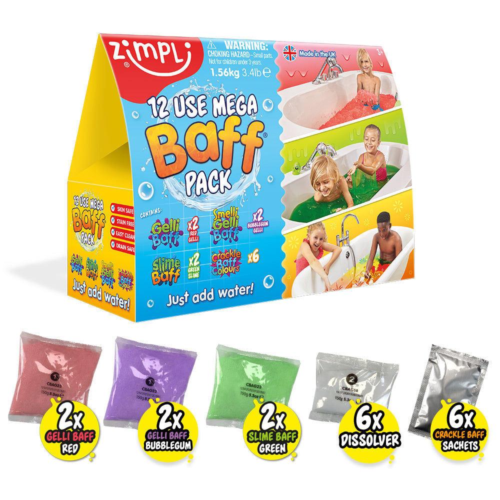 ZIMPLI MEGA BAFF PACK - 12 USE PACK - 4 COUNT CASE (RRP £14.99)