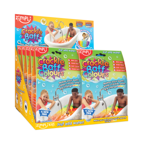 ZIMPLI CRACKLE BAFF COLOURS - 6 PACK - RED, YELLOW & BLUE - 10 COUNT CDU (RRP £3.99)