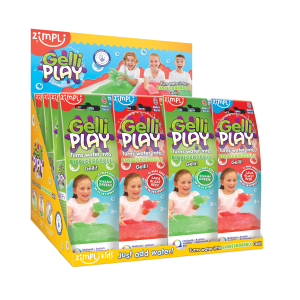 ZIMPLI GELLI PLAY 50G - MIXED COLOURS - RED & GREEN - 16 COUNT CDU (RRP £2.99)