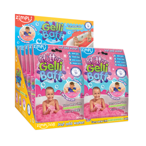 ZIMPLI GLITTER GELLI BAFF - PINK - 10 COUNT CDU (RRP £4.99)
