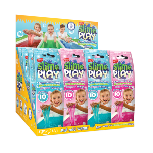 ZIMPLI GLITTER SLIME PLAY 50G - MIXED PINK & AQUA - 16 COUNT CDU (RRP £2.99)