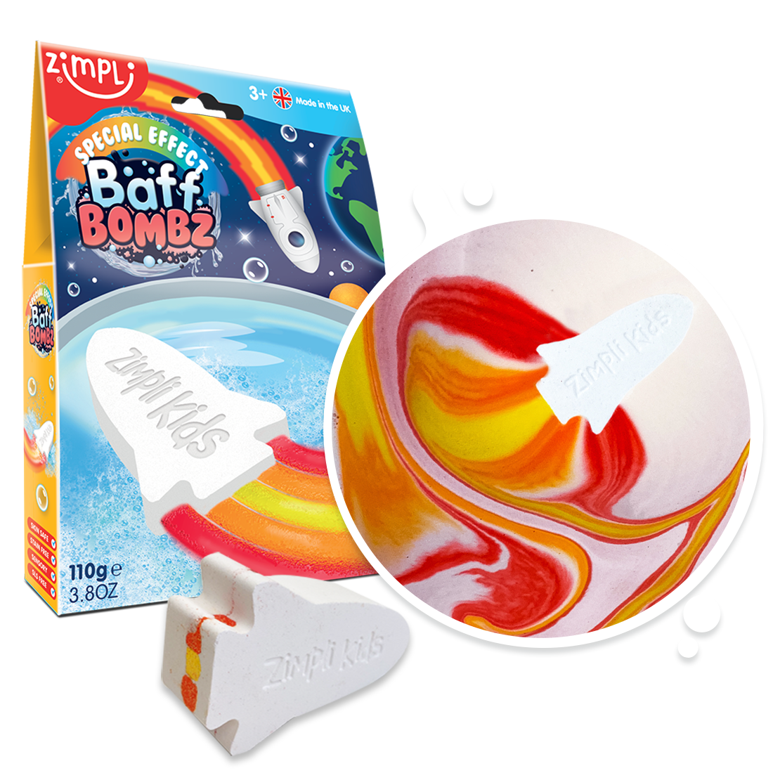 ZIMPLI ROCKET FLAME SPECIAL EFFECT BAFF BOMBZ - 1 USE - 12 COUNT CDU (RRP £3.99) - Image 3
