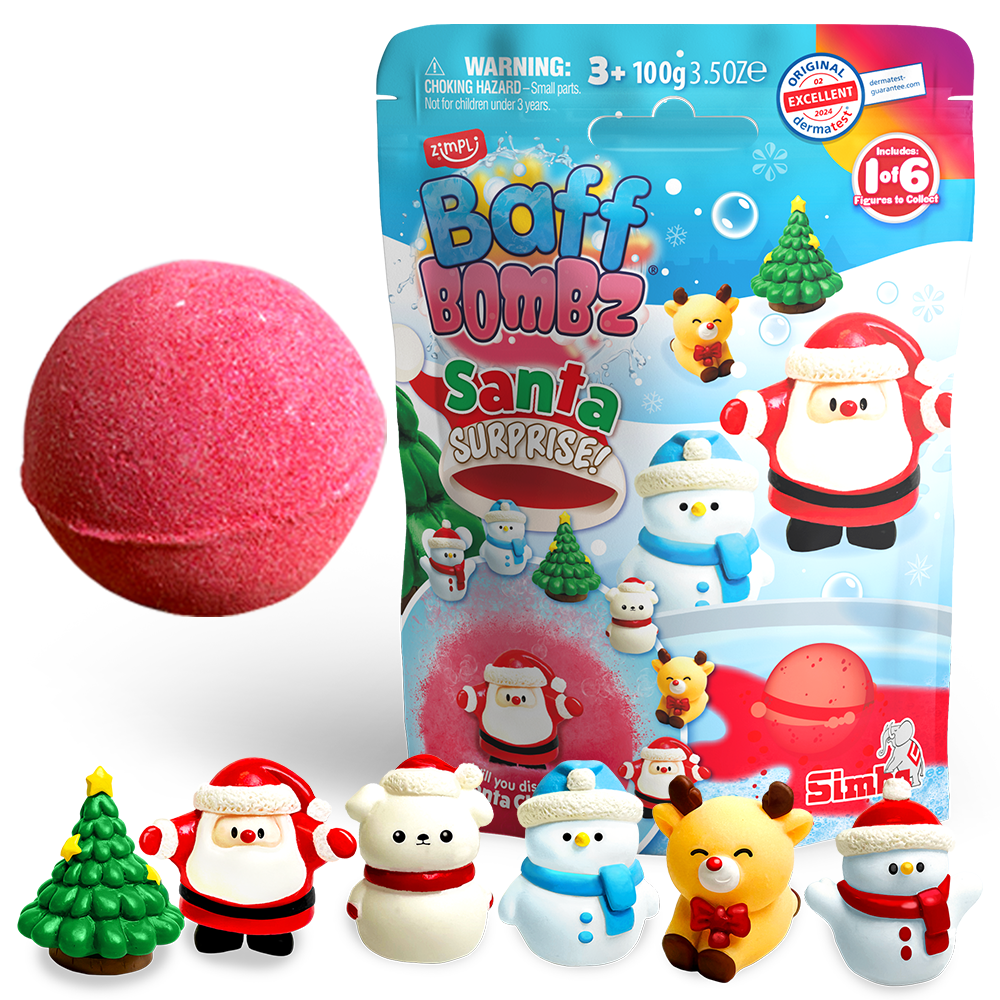 ZIMPLI CHRISTMAS BAFF BOMBZ – SANTA SURPRISE! – 24 COUNT CASE (RRP £4.99)