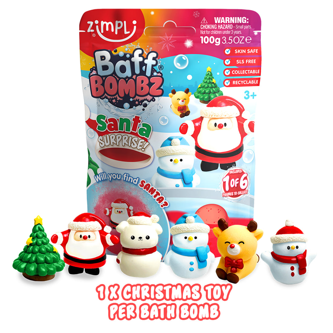 ZIMPLI CHRISTMAS BAFF BOMBZ – SANTA SURPRISE! – 24 COUNT CASE (RRP £4.99) - Image 6