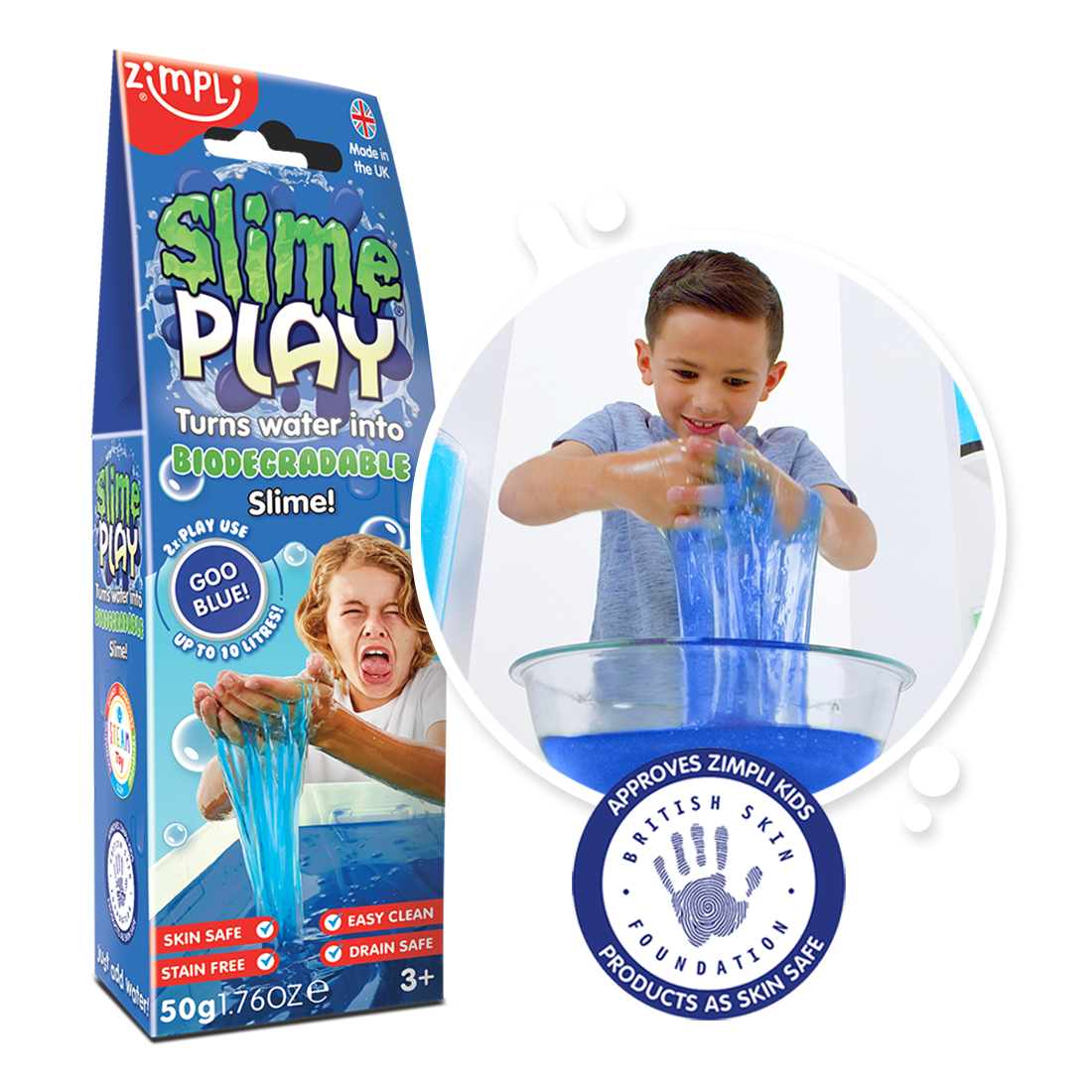 ZIMPLI SLIME PLAY 50G - MIXED COLOURS - RED, BLUE & GREEN - 16 COUNT CDU (RRP £2.99) - Image 4