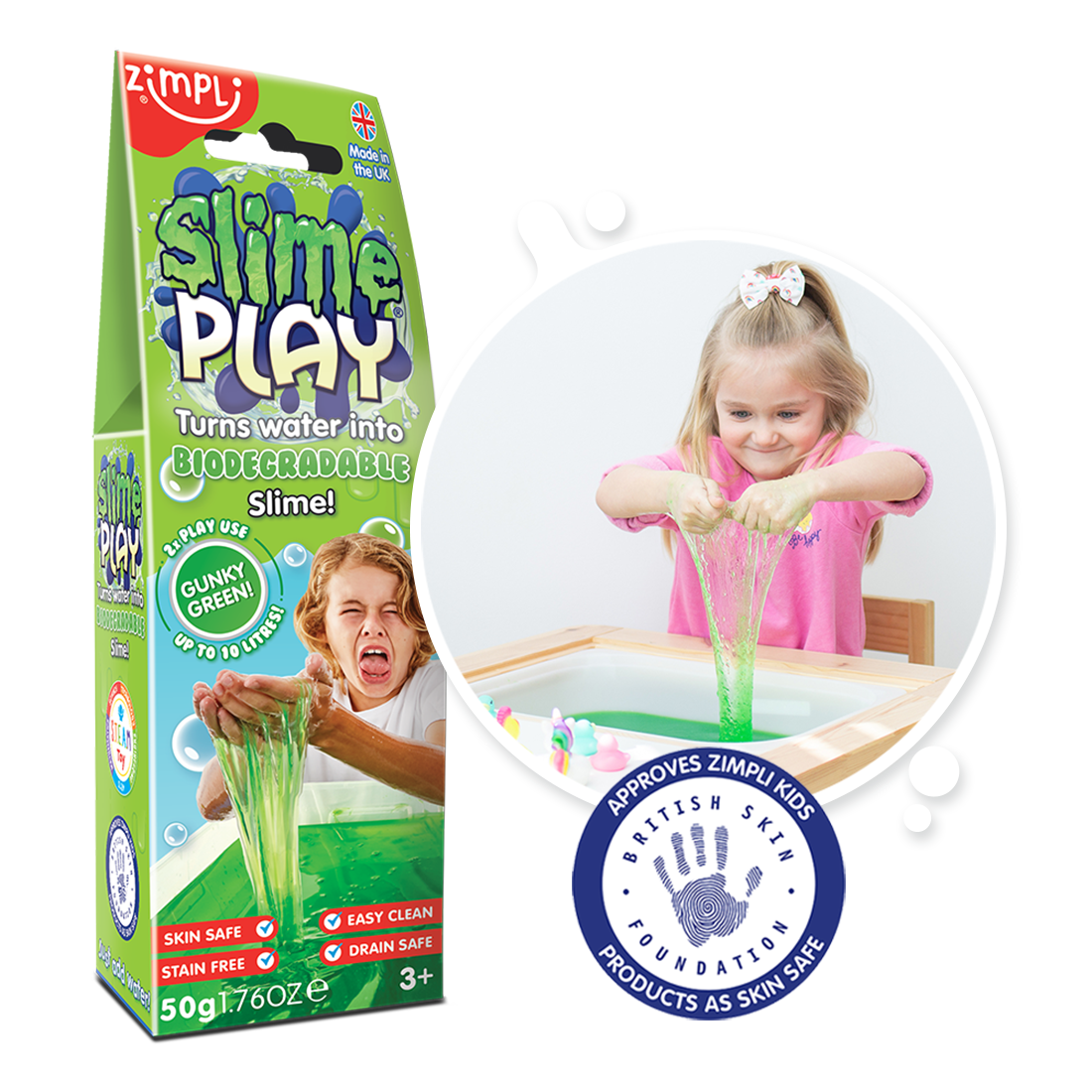 ZIMPLI SLIME PLAY 50G - MIXED COLOURS - RED, BLUE & GREEN - 16 COUNT CDU (RRP £2.99) - Image 6