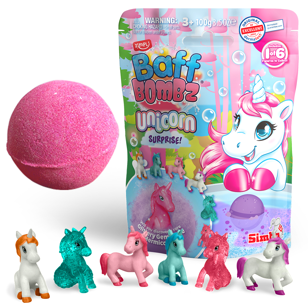 ZIMPLI BAFF BOMBZ - UNICORN SURPRISE! - 24 COUNT CASE (RRP £4.99)