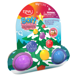 ZIMPLI CHRISTMAS TREE BAFF BOMBZ - 2 X 40G - 16 COUNT CASE (RRP £2.99)