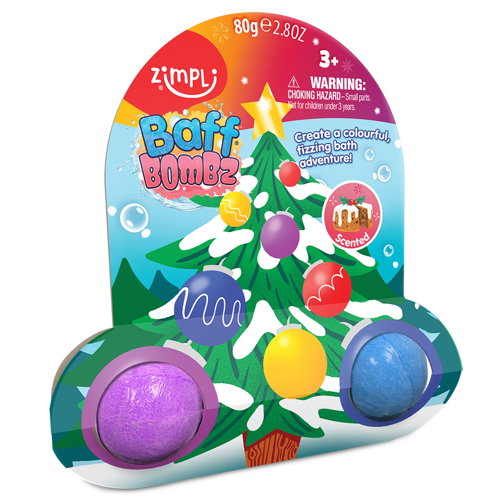 ZIMPLI CHRISTMAS TREE BAFF BOMBZ - 2 X 40G - 16 COUNT CASE (RRP £2.99)