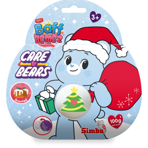 ZIMPLI CHRISTMAS BAFF BOMBZ - CARE BEAR - WHITE & BLUE - 100G - 20 COUNT CASE (RRP £3.99)