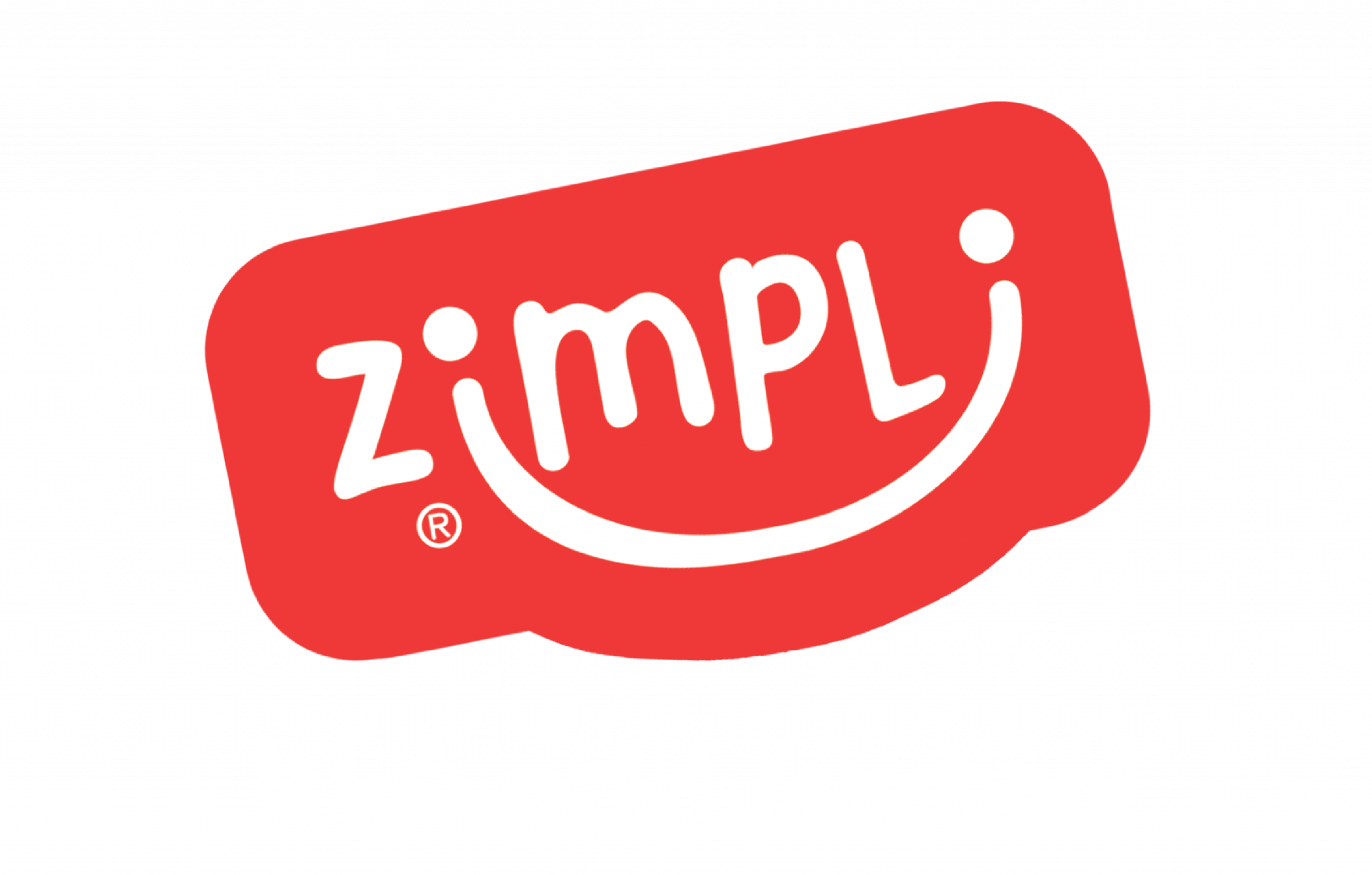 Zimpli Logo with red background and white text