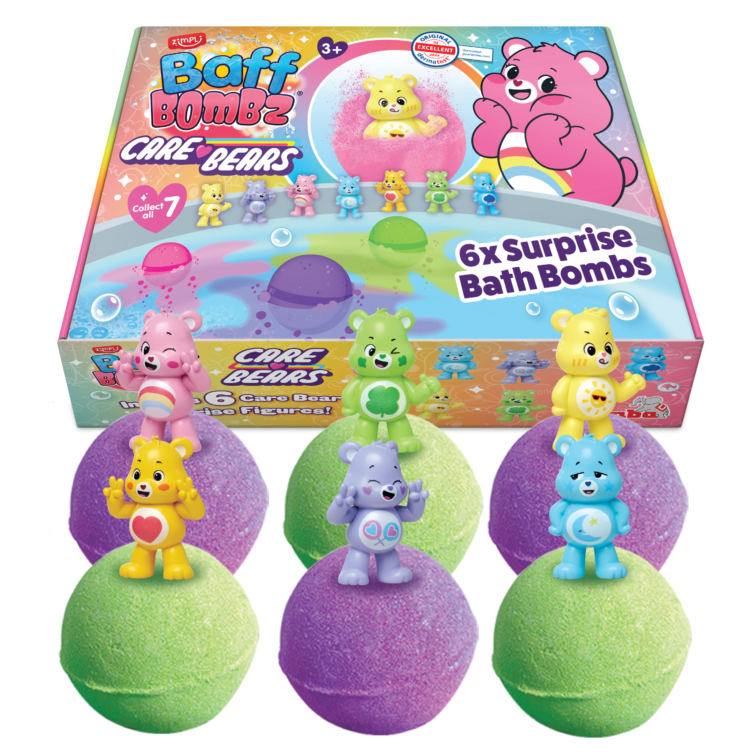 BATH BOMB SURPRISE - 6 x BAFF BOMBZ SURPRISE - CARE BEARS 12 COUNT OUTER (RRP £23.99)