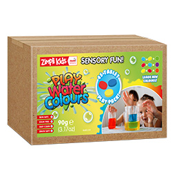 PLAY WATER COLOURS - SENSORY FUN - MIXED COLOURS (RED, YELLOW & BLUE) - 15 PACK - 90G 12 COUNT CASE (RRP £14.99)